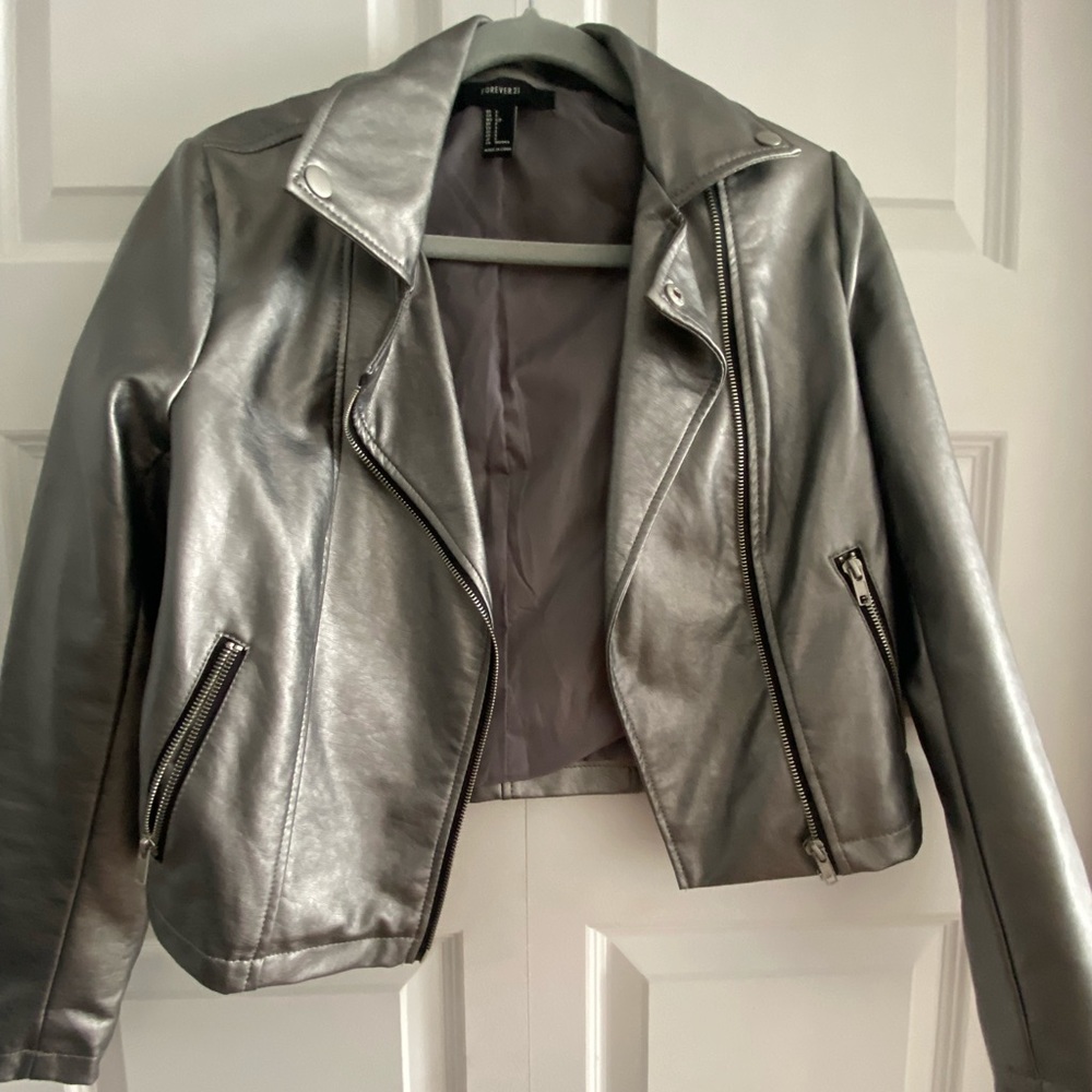 Faux leather jacket